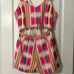Saylor Tribal Aztec Print Romper (Small)